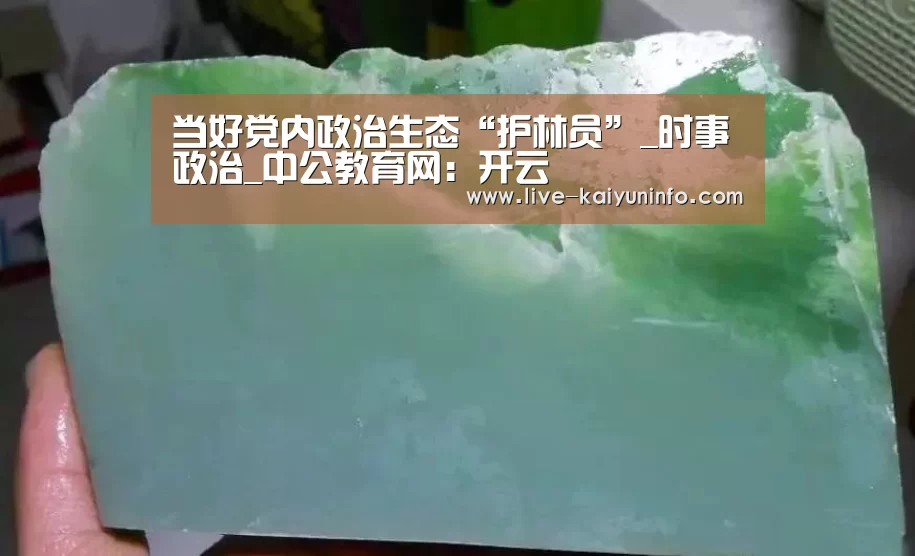 当好党内政治生态“护林员”_时事政治_中公教育网:开云(图3) 开云