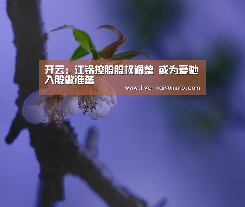 开云:江铃控股股权调整 或为爱驰入股做准备(图2) 开云官网
